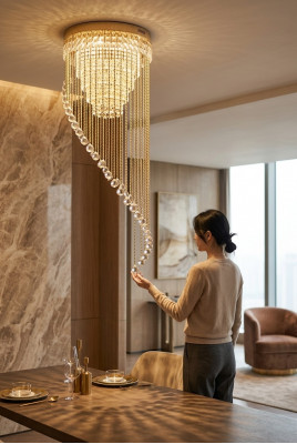 Plafongsliichter Luxus Kristall Luuchter Plafongslamp Luuchtkrounaluuster