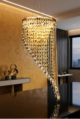 Plafongsliichter Luxus Kristall Luuchter Plafongslamp Luuchtkrounaluuster