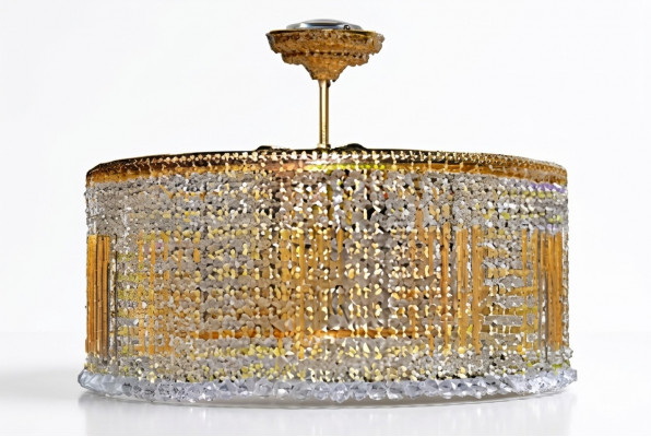 Luxus Luster Krounluchter Plafongsbeliichtung Plafongslicht Lampe Gold Luucht