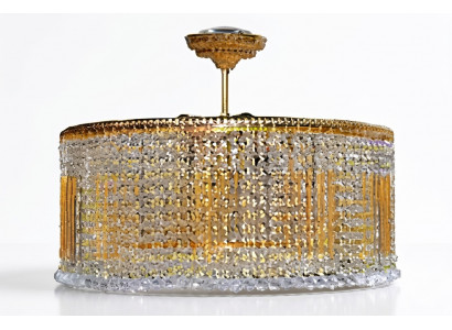 Luxus Luster Krounluchter Plafongsbeliichtung Plafongslicht Lampe Gold Luucht