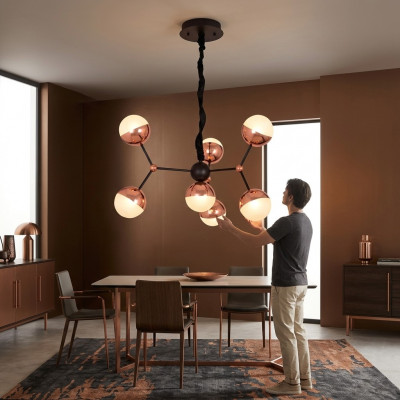 Ronn Luucherkroun Plafongslaampe Luucherkroun Gëllent Design Modern Konscht