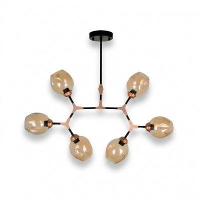 Plaffongsliichter Lüster Kroneluchter Plaffongsliichter Modern Glas Beige Nei