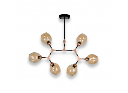 Plaffongsliichter Lüster Kroneluchter Plaffongsliichter Modern Glas Beige Nei