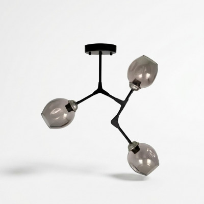 Kronluucht Lüster Plafongslampe Plafongsliicht Lampe Modern Schwaarz