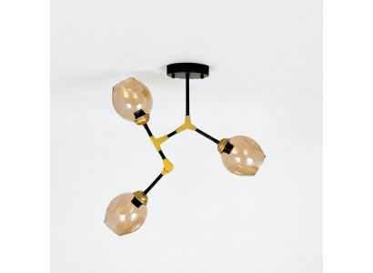Lüster Kronleuchter Plafongslaampe Plafonglüchter Lampen Gold Modern Glas