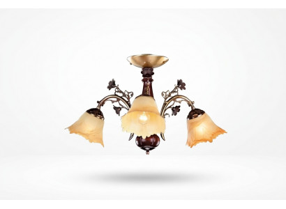 Plafongslamp Blummen Plafongliicht Lüstre Kräigenliichter Lampe Glas Brong.