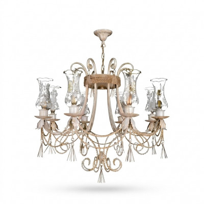 Luxus Plafongslüster Lüster Lustere Plafongslamp Luuchten Glas Beige
