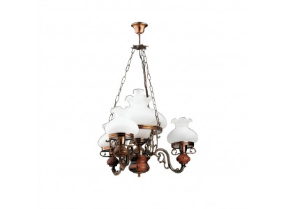 Plafongslamp Lüster Krouneliichter Plafonglamp Lampe Glas Brong Barock