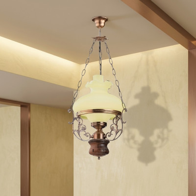 Plafongsliicht Luucht Plafongslampe Lüster Lüster Glas Beige Barock