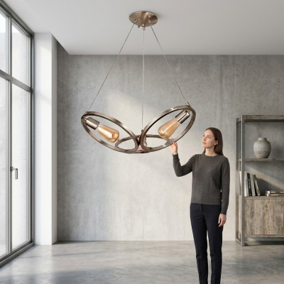 Plafonnière Lüster Kandelaber Plafondslampe Luucht Gold Modern Nei