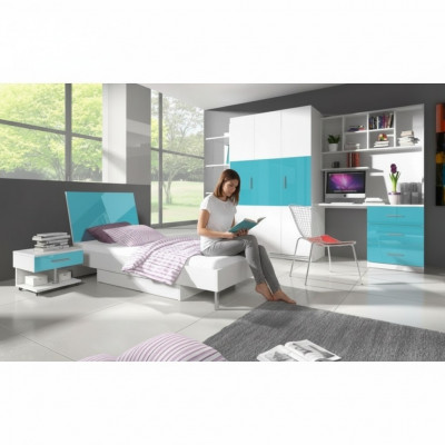 Designer Kannerzëmmer Jugendzëmmer Schlofzëmmer Dësch Bett Kommode Schaf 5 Deeler