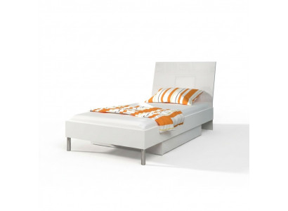 Betten Wäiss Holz Design Eenzelbett Héichglanz Single Kannerzëmmer Bett Meedchen