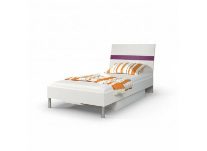 Better Lila Holzdesign Eenzelbett Héichglanz Eenzel Kannerzëmmer Bett Meedchen
