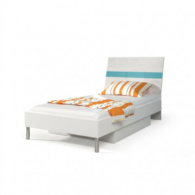 Better Kannbett Kannerzëmmer Bett Kannbett Miwwelen Holz Türkis Héichglanz Nei