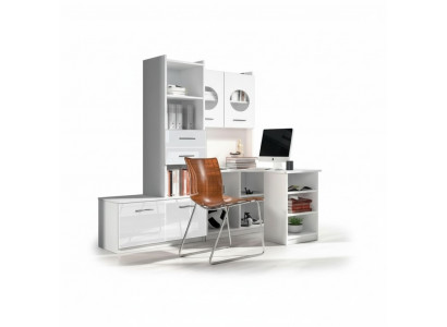 Modernen Schreifdësch Holz Eckschreifdësch Jugend Kannerzëmmer Wäiss Miwwel Design