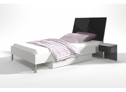 Kannerzëmmer Bett Eenzelbett Jugendzëmmer Schwaarz Holz Schlofzëmmer Better Nei