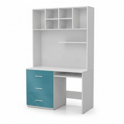 Bürosdësch mat Tiräng PC Dësch Modern Stil 2 Stéck Schreiwesdësch Schaf Dëscher