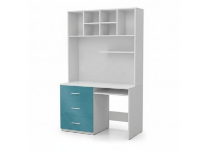 Bürosdësch mat Tiräng PC Dësch Modern Stil 2 Stéck Schreiwesdësch Schaf Dëscher