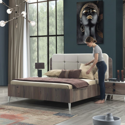 Bett Duebelbett Schlofzëmmer Design Better Modern Gepolstert Holz