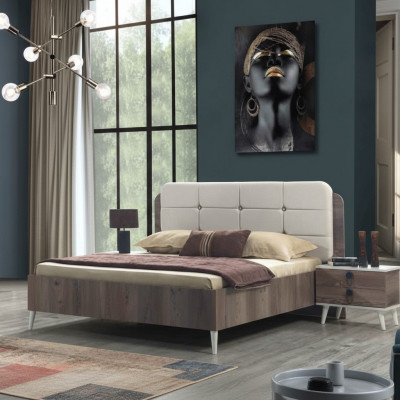 Bett Duebelbett Schlofzëmmer Design Better Modern Gepolstert Holz