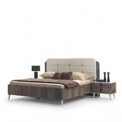 Bett Duebelbett Schlofzëmmer Design Better Modern Gepolstert Holz