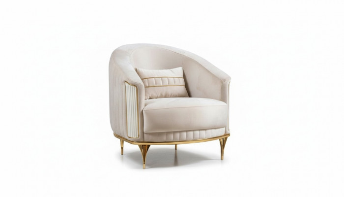 Fauteuil Modern Canapé Sofa Relax Stoff Lounge Textil Sëtz Luxus Sëtz Polyester