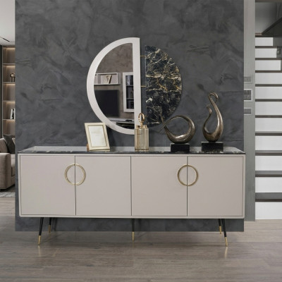 Sideboard Kommoden Miwwelen RTV Wunnzëmmer Schaf Regal Kommode TV Stänner Holz