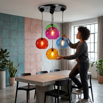 Design Luucht Krounluucht Plafongs Luuchten Modern Sëlwer Wandluucht Lüster Faarweg