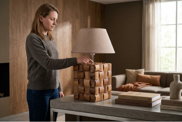 Luuchten Modernen Design Braun Dëschluucht Dëschtlampe Krounluucht Luucht