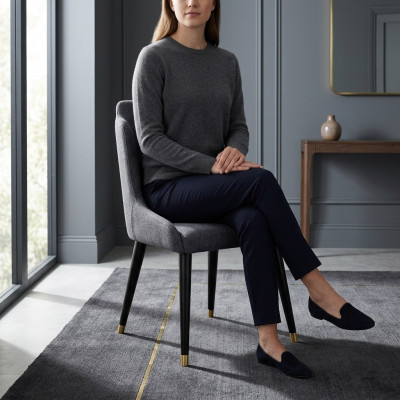 Stillen Luxus Design Polster Stull Lehn Sëtz Büro Miwwelen Nei Iesszëmmer Holz Miwwelen