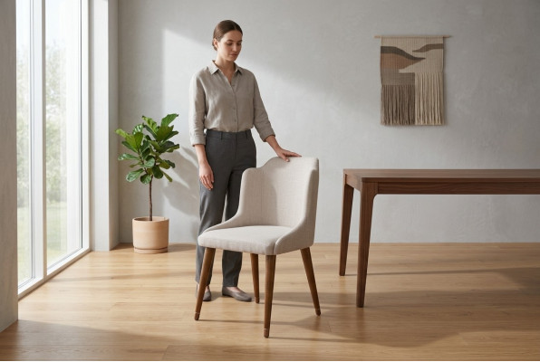 Modern Still Stull Designer Holzstull Iesszëmmerstull Luxus Holz Nei Miwwelen