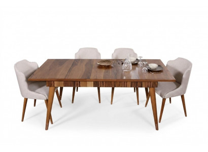 Dëscher Holzdësch Metallsdësch Luxus Iessdëscher Italienesch Design Miwwelen Holz Neit
