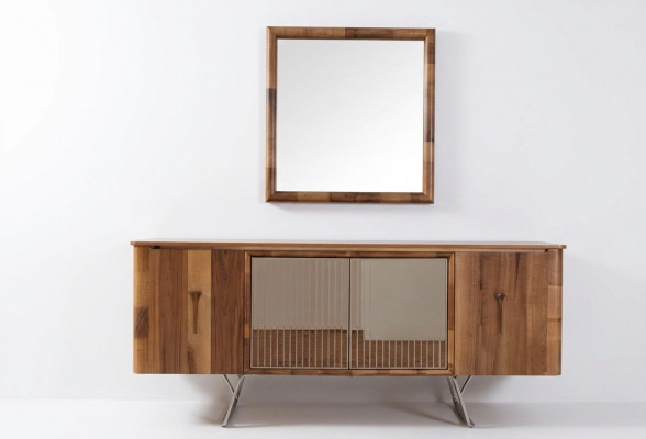 Sideboards Holz Schaf Konschtlech Kommoden Brong Nei Sideboard mat Spigel Anrichte