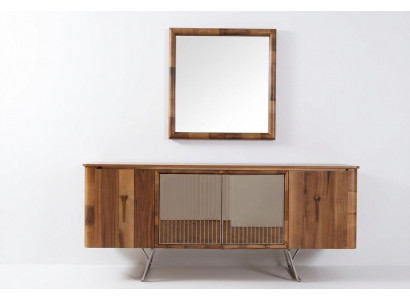 Sideboards Holz Schaf Konschtlech Kommoden Brong Nei Sideboard mat Spigel Anrichte
