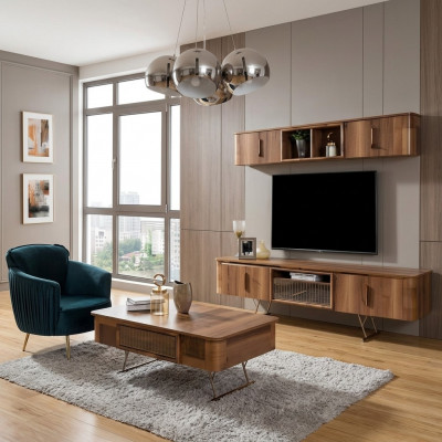 TV Miwwel Fernseeisch Design Fernsee Schaf Wunnwand Dësch RTV Schaf Niddregschaf