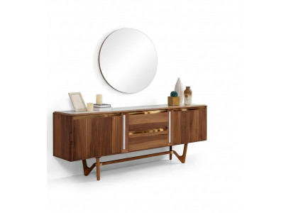 Säitendëscht Kommoden Set italienesch Miwwelen 2tl. Schaf Holz Kommode mat Spigel