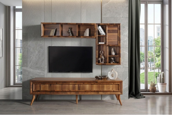 TV Schaf Miwwel Schief Regal Lowboard Kommode Italien RTV Wunnzëmmerschaf