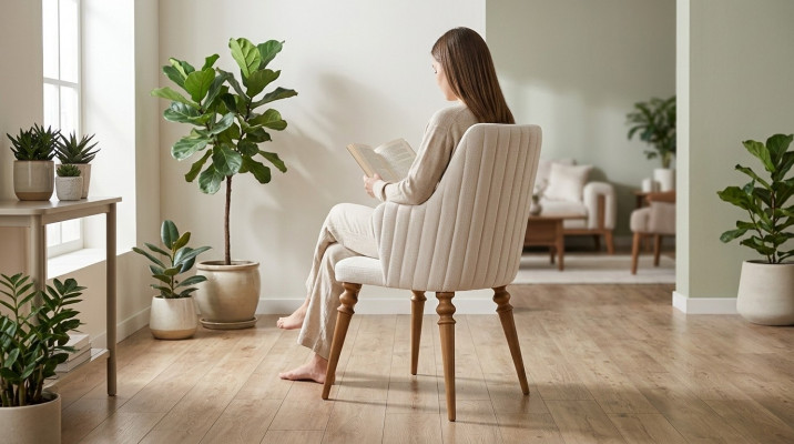 Still Stillen Luxus Design Fauteuil Holz Gepolstert Nei Modern Iesszëmmer Miwwelen Holz