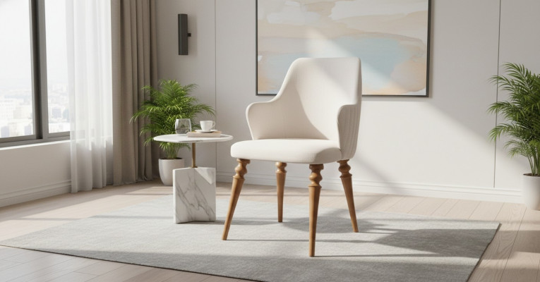 Still Stillen Luxus Design Fauteuil Holz Gepolstert Nei Modern Iesszëmmer Miwwelen Holz