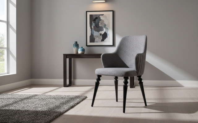 Wunnzëmmer Iesszëmmer Stull Holz Fauteuil Miwwelen Lehnstuhl Stull Luxus Miwwelen Grom