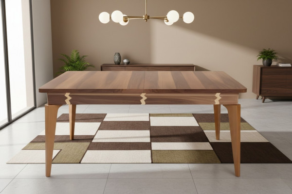 Iesszëmmer Dëscher Holzdëscher italienesche Stil Miwwelen 160x90 Luxus Iessdësch Nei