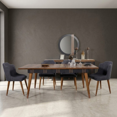 Dësch Iessdësch Holz Dëscher Stil Miwwelen italieneschen Luxus 160 x 90 Holzdëscher