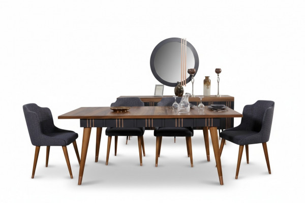 Dësch Iessdësch Holz Dëscher Stil Miwwelen italieneschen Luxus 160 x 90 Holzdëscher