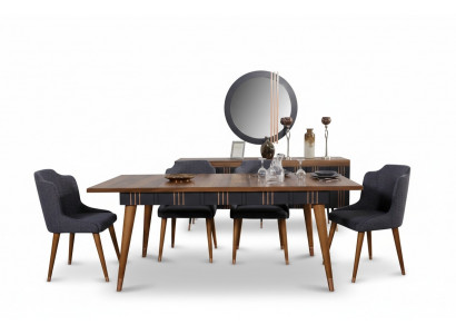 Dësch Iessdësch Holz Dëscher Stil Miwwelen italieneschen Luxus 160 x 90 Holzdëscher