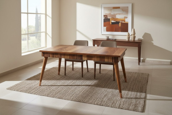 Iessdësch Holz Dëscher Stil Miwwelen Dësch italieneschen Luxus 160 x 90 Holzsdëscher