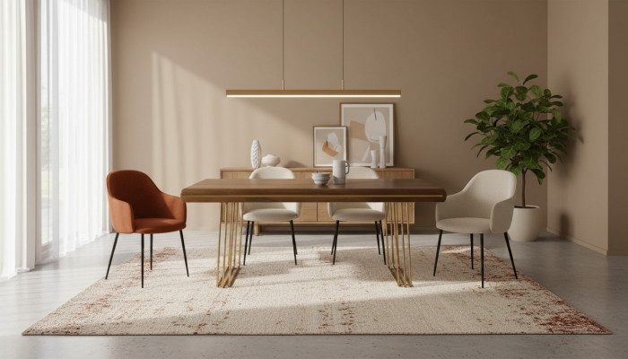 Iessdësch Dësch Holz Miwwelen italienesche Stil Iesszëmmer Dëscher Iessdëscher Luxus