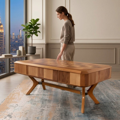 Couchtisch Kaffisdësch Luxus Bäizëll Dësch Design Dësch Wunnzëmmertësch Dëscher