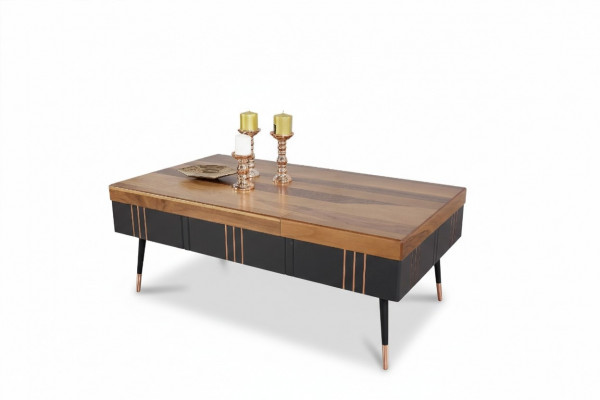 Kaffisdësch, Couchtisch, Dësch, Wunnzëmmer, Dëscher, Säitendësch, Holz, Sofa, 120x68cm