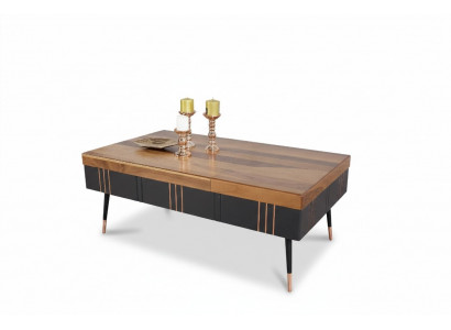 Kaffisdësch, Couchtisch, Dësch, Wunnzëmmer, Dëscher, Säitendësch, Holz, Sofa, 120x68cm