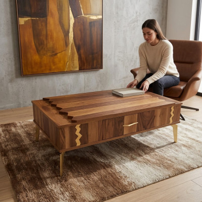 Couchtisch Wunnzëmmer Design Dëscher Couchtischen Miwwel Dësch Bäistelltisch Holz